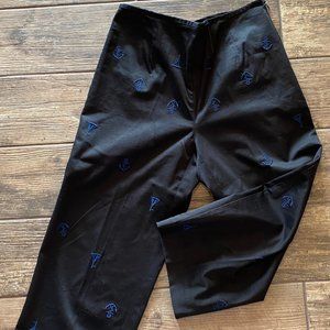 NAUTICAL DETAIL BLACK SUMMER CAPRI PANTS